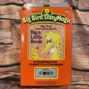 Vintage Big Bird StoryMagic Big & Little Book Tape IDEAL Sesame Street 1986